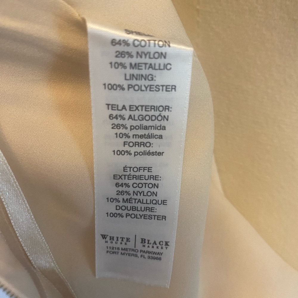 White House Black Market Cream A-Line Mini Dress - Picture 6 of 6